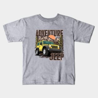 Retro Jeep Adventure Kids T-Shirt